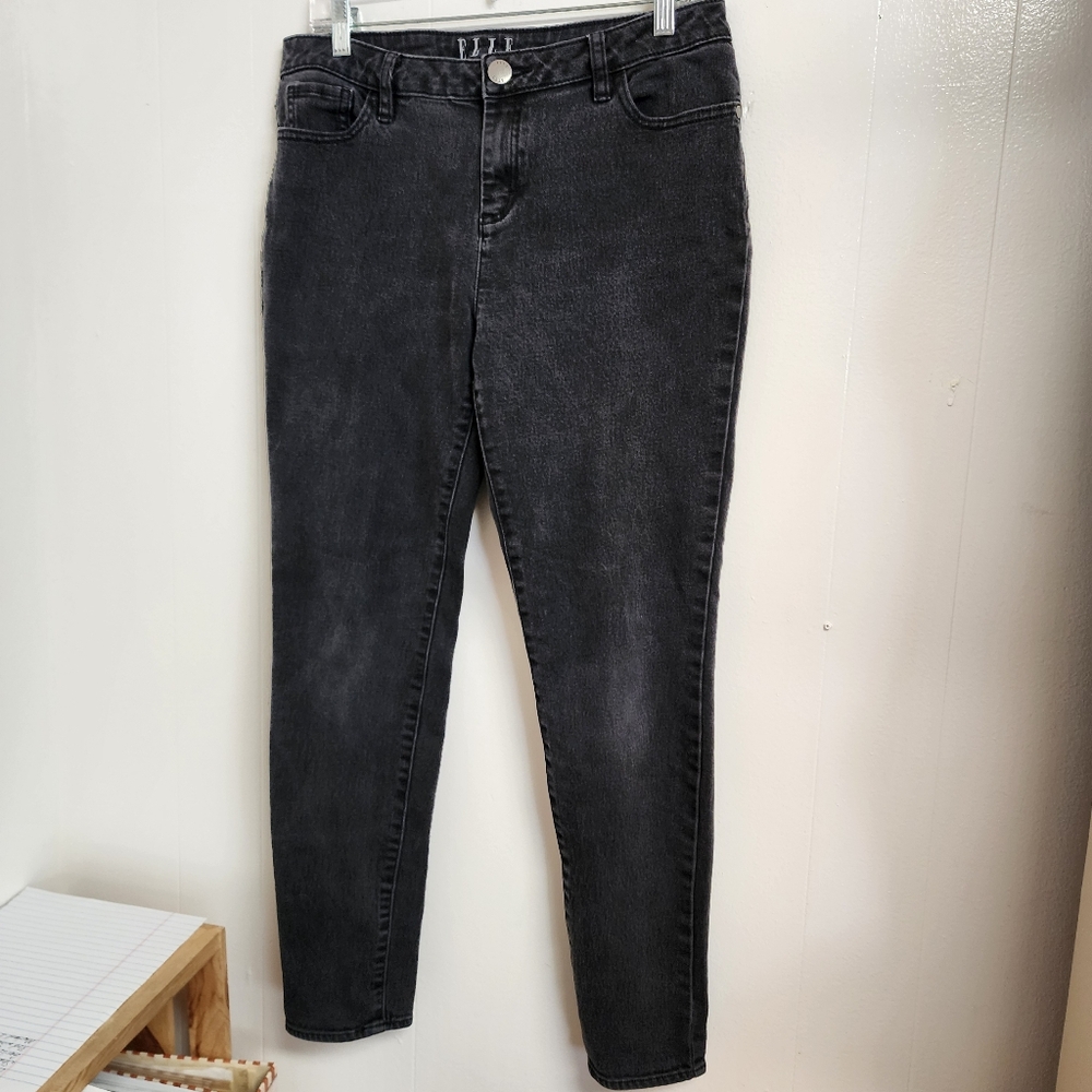 ELLE, Womens Jean, 10, Black